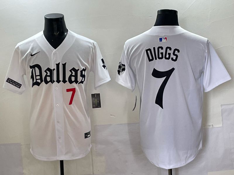 Men Dallas Cowboys #7 Diggs white Nike 2025 NFL Jersey 013